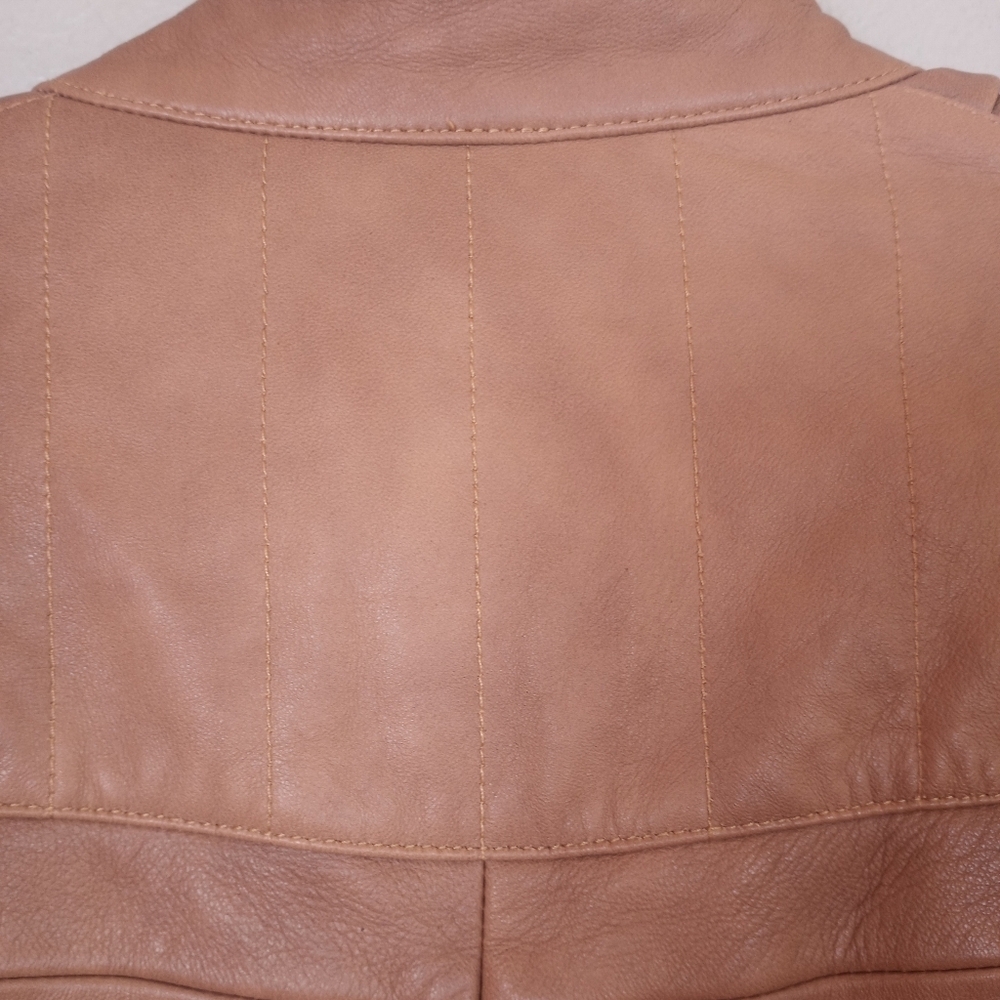 Star Wars Leather Finn The Force Awakens Butter Soft Leather Open Lapel Bomber - Picture 11 of 16